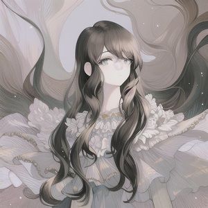 Synthetic fiber wig silver